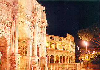 Rome Coliseum by night