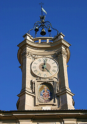 Rome Torre dell'Orologio by Francesco Borromini close view