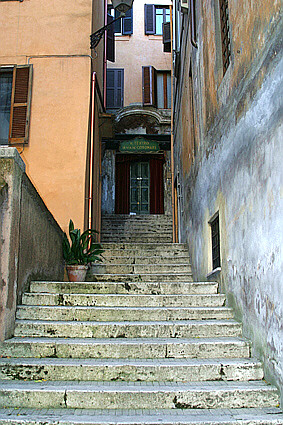 Rome Via Coronari characteristic stairway