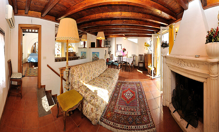 Rome apartments Navona Roman roofs the sitting room