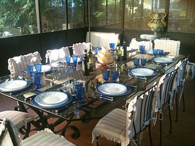 Villa Borghese Gardens Parioli - Conservatory room dining room