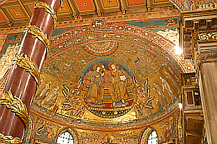 St. Mary Major Mary and Jesus mosaic in the apse