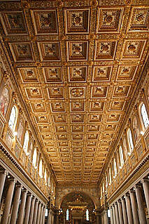 Rome Saint Mary Major Church Santa Maria Maggiore coffered ceiling