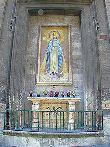 Maria altar near the church of Santa Maria ai Monti Rome
