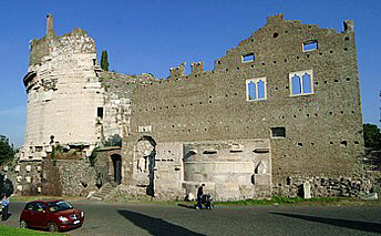 Rome Appian Way Via Appia Antica Tomb Cecilia Metella and nearby convent