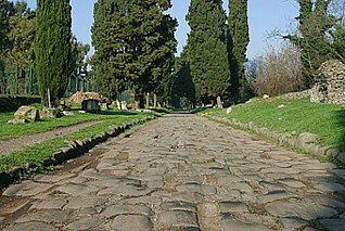 Rome Appian Way Via Appia Antica cobblestones