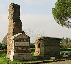 Rome Appian Way Via Appia Antica frontespice monument