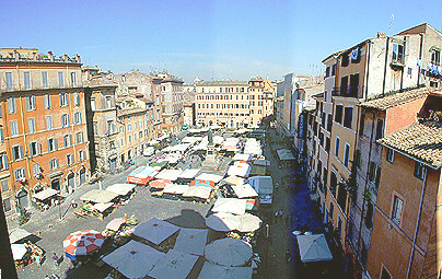 Rome Campo de' Fiori area panoramic view