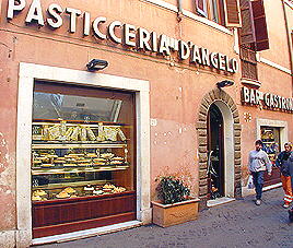Rome Spanish Steps Via della Croce D'Angelo cafe and confectionery shop