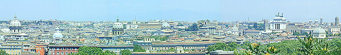 Rome Janiculum Hill area Rome panorama