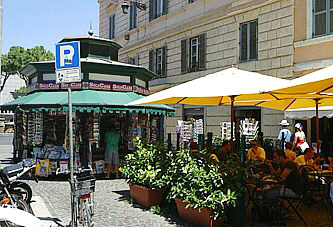 Rome Jewish ghetto neighborhood old newsstand